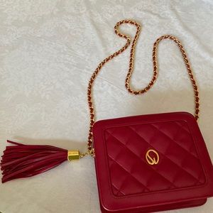 Red leather St John shoulder purse